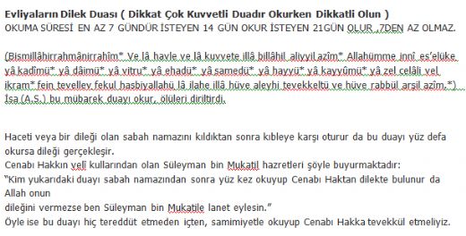 Evliyalarn Dilek Duas